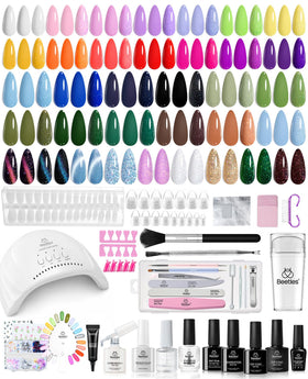 beetles Gel Nail Kit 85 Pcs with UV Light front view