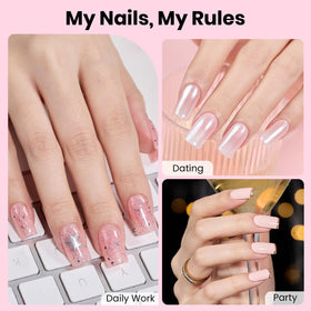 beetles Gel Nail Kit components including nail glue and UV lamp