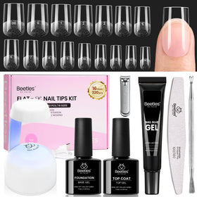 beetles Gel Nail Kit Flat-X Square Short 320pcs front view