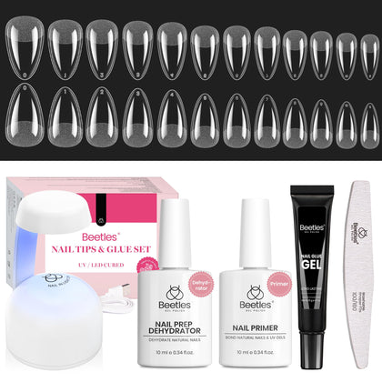 beetles Gel Nail Kit includes primer, dehydrator, and nail tips