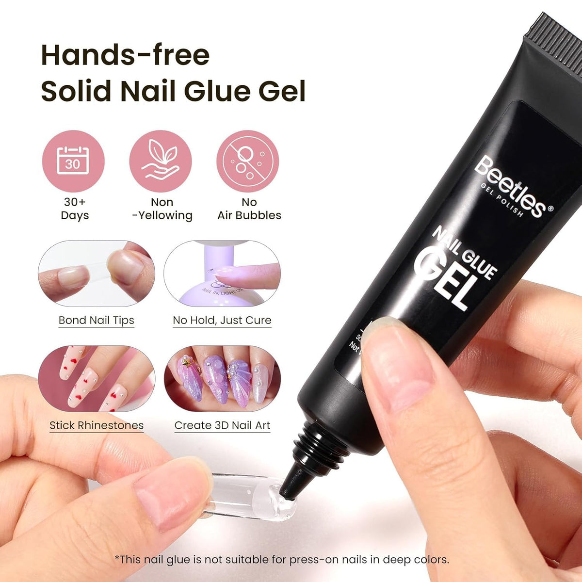 beetles Gel Nail Kit Nail Glue tube close-up