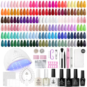 beetles Gel Nail Kit with 55 gel polish colours and UV lamp