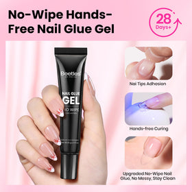 beetles Gel Nail Kit with hands applying nail tips