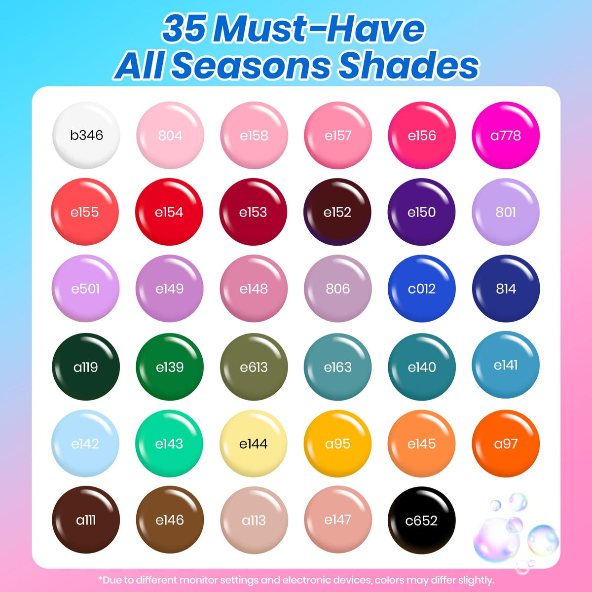 beetles Gel Nail Polish 35 colours and nail tools