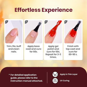 beetles Gel Nail Polish application process with UV light