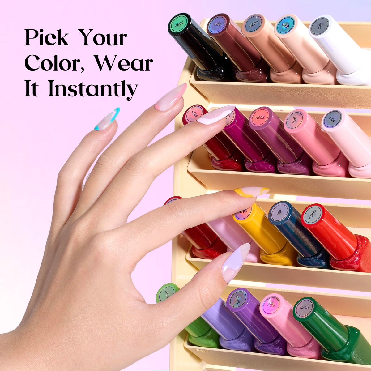 beetles Gel Nail Polish bottles displaying vibrant shades