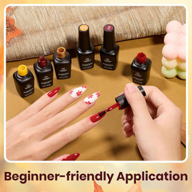 beetles Gel Nail Polish earthy brown shade in bottle