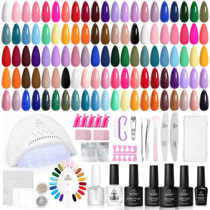 beetles Gel Nail Polish Kit 68 Pcs with UV lamp and tools