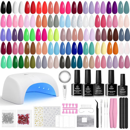 beetles Gel Nail Polish Kit 80 Pcs with UV Light front view