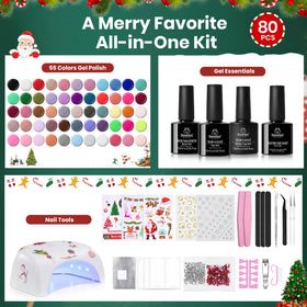beetles Gel Nail Polish Kit beautifully packaged in a holiday gift box