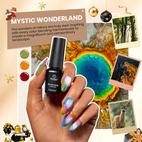 beetles Gel Nail Polish kit displayed with finished nails