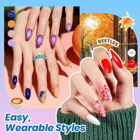 beetles Gel Nail Polish kit displayed with tools