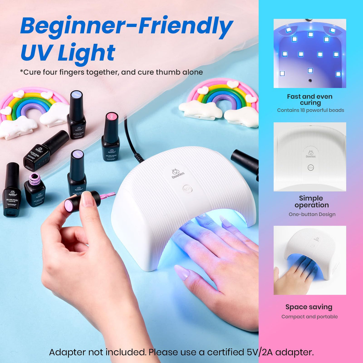 beetles Gel Nail Polish Kit professional nail lamp
