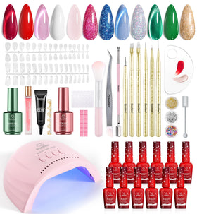 beetles Gel Nail Polish Kit with 12 colours and UV light