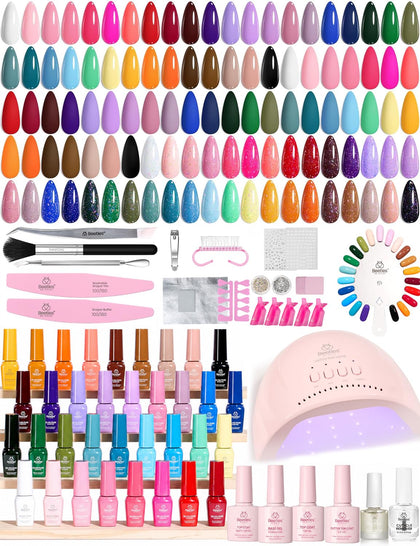 Beetles Gel Nail Polish Kit with 35 colours and UV lamp