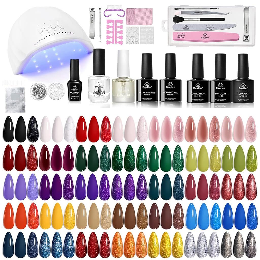 beetles Gel Nail Polish Kit with 45 colours and UV light