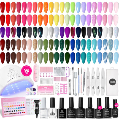 beetles Gel Nail Polish Kit with 55 colours and UV lamp