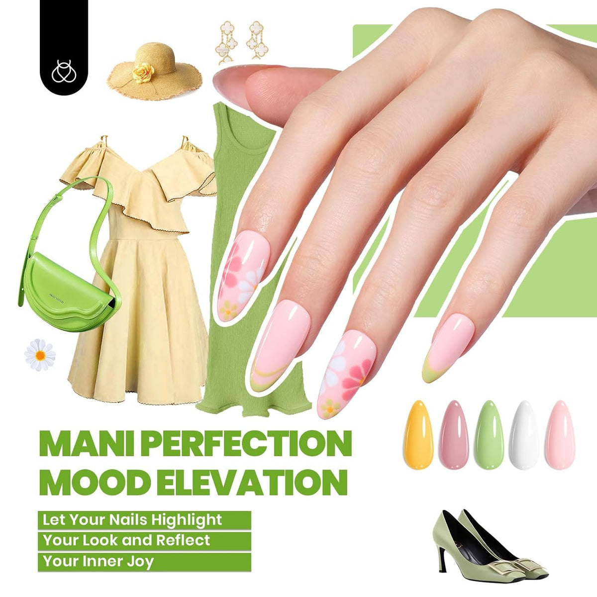 beetles Gel Nail Polish Kit with all components laid out