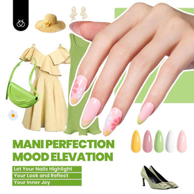 beetles Gel Nail Polish Kit with all components laid out