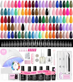 beetles Gel Nail Polish Kit with UV lamp and 35 colours