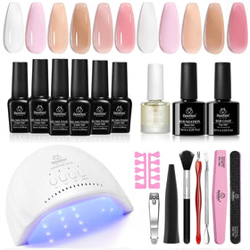 beetles Gel Nail Polish Kit with UV LED light front view