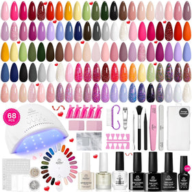 beetles Gel Nail Polish Kit with UV light and 35 colours