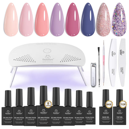 beetles Gel Nail Polish Kit with UV light and nail tools