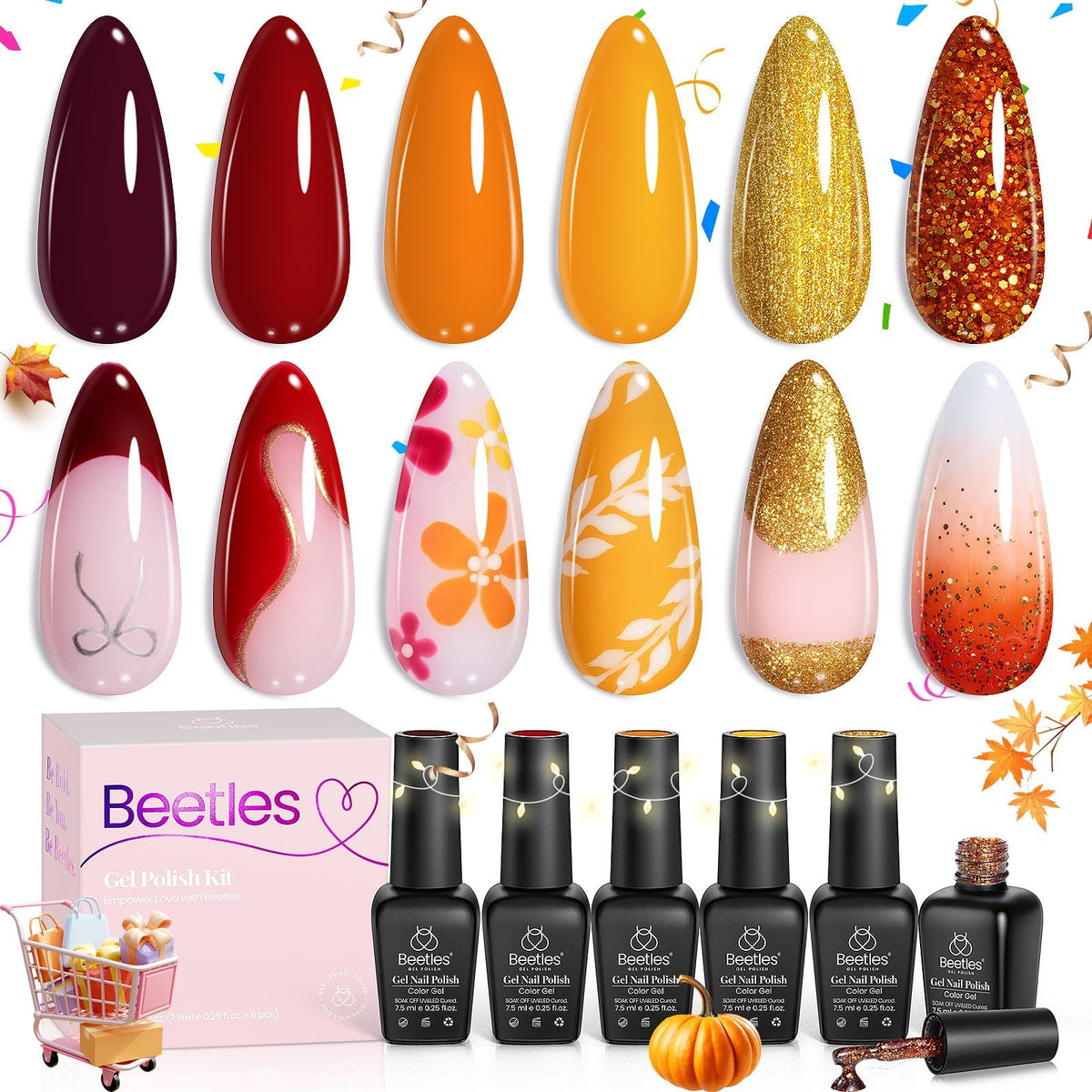 beetles Gel Nail Polish packaging and product details