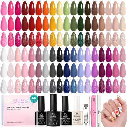 beetles Gel Nail Polish Set 44pcs with 36 colourful bottles