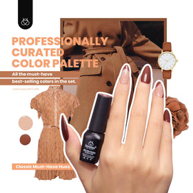 beetles Gel Nail Polish Set displayed with nail art tools