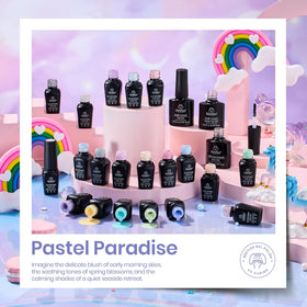 beetles Gel Nail Polish Set displayed with pastel colours