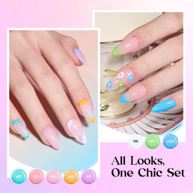 beetles Gel Nail Polish Set glossy and matte top coats