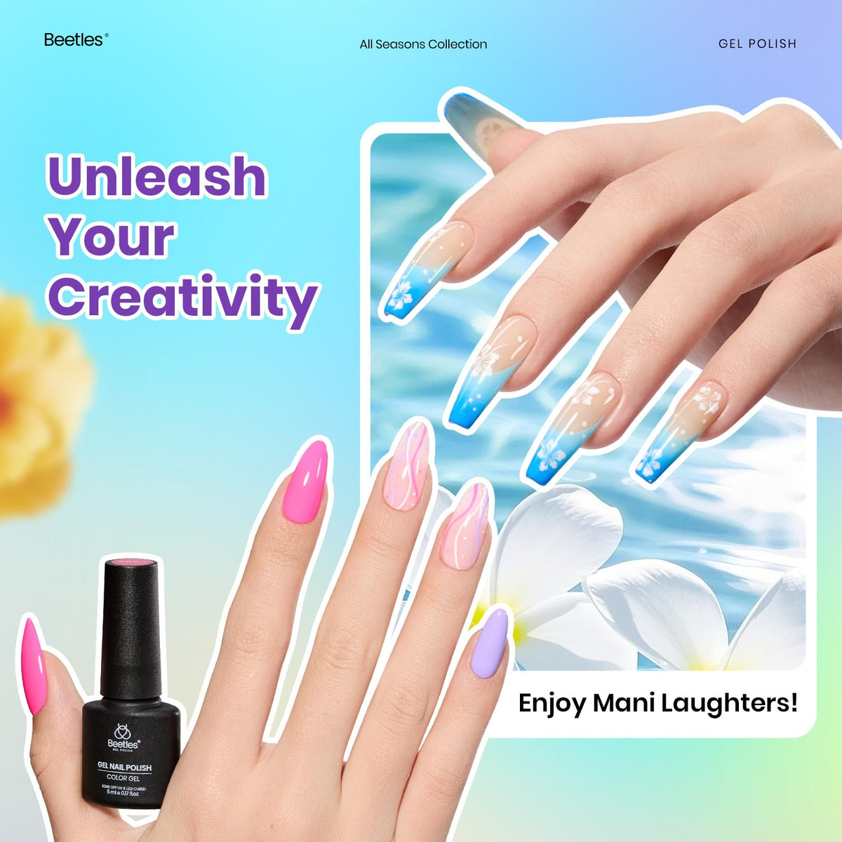 beetles Gel Nail Polish set showing vibrant colour range