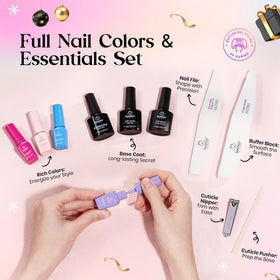 beetles Gel Nail Polish Set with colour swatches