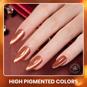 beetles Gel Nail Polish Set with deep reds and burnt oranges
