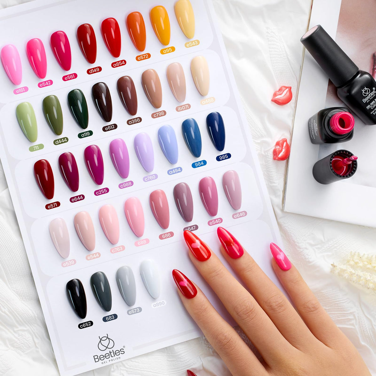 beetles Gel Nail Polish Set with nail tools and polish bottles
