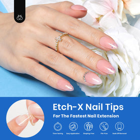 beetles Gel Nail Tips 504Pcs assorted sizes displayed