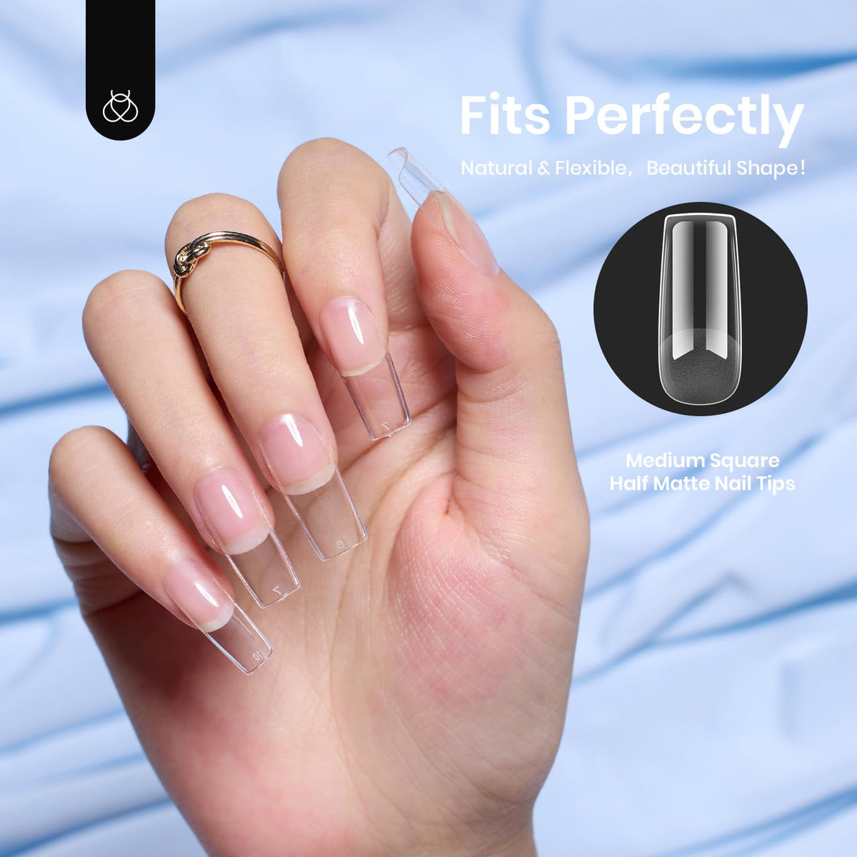 Beetles Gel Nail Tips displayed with nail art tools