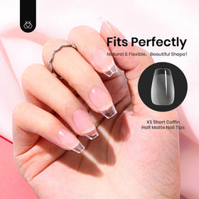 beetles Gel Nail Tips displayed with nail glue
