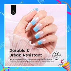 beetles Gel Nail Tips Etch-X square short 288Pcs lifestyle scene