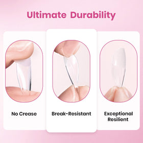 Beetles Gel Nail Tips Flat-X in use during a nail art session