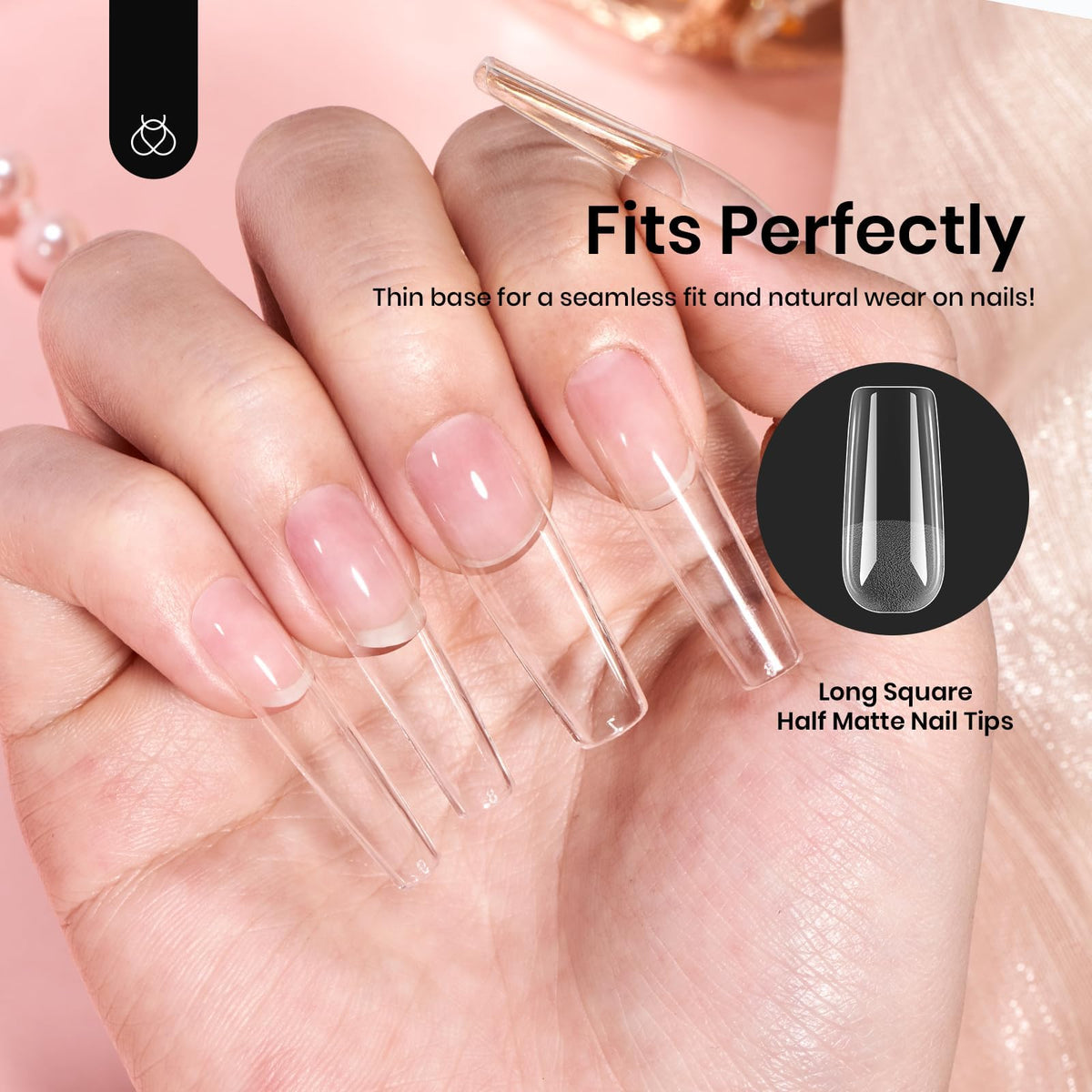 beetles Gel Nail Tips in use on natural nails