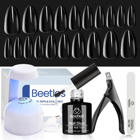 beetles Gel Nail Tips Kit with UV lamp and accessories