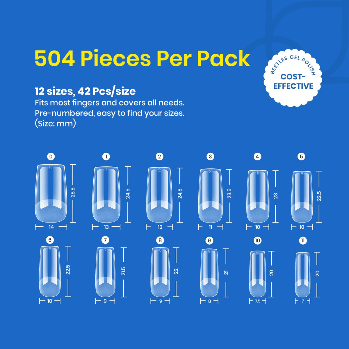Beetles Gel Nail Tips packaging with included nail tips