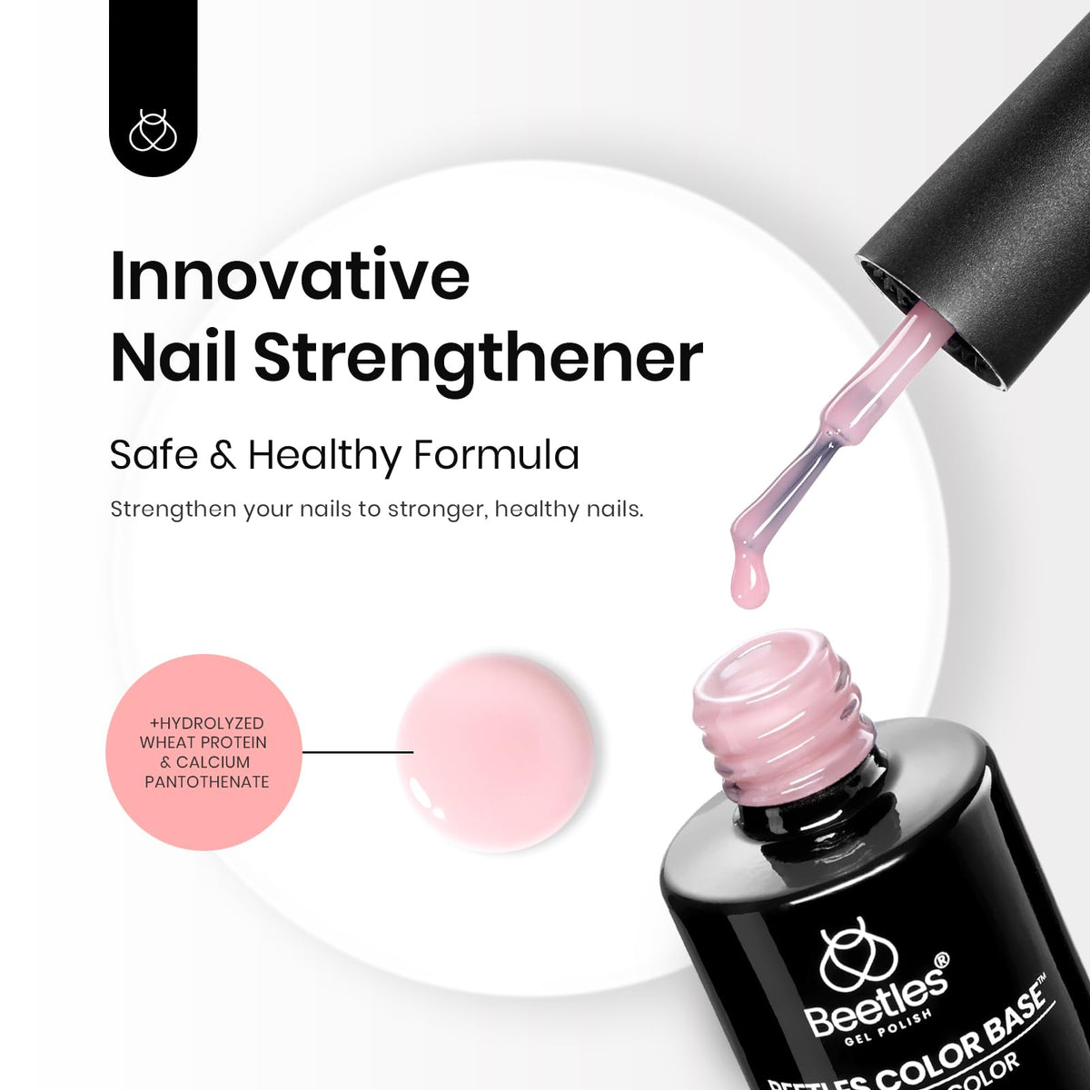 beetles Gel Polish 12 Colours Rubber Base Gel Nail Polish bottles arranged