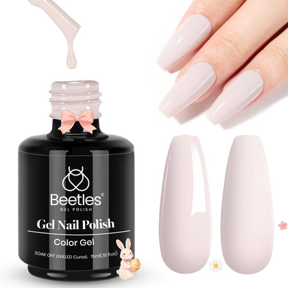 beetles Gel Polish 15ML beige gel nail polish front view