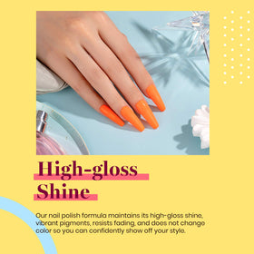 beetles Gel Polish 15ml Bright Coral Orange close-up