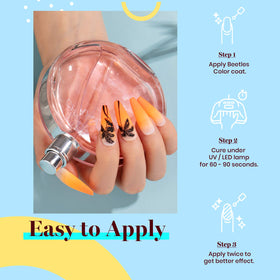 beetles Gel Polish 15ml Bright Coral Orange packaging