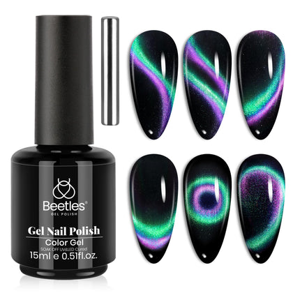 beetles Gel Polish 15ML Cat Eye Nail Polish bottle front view