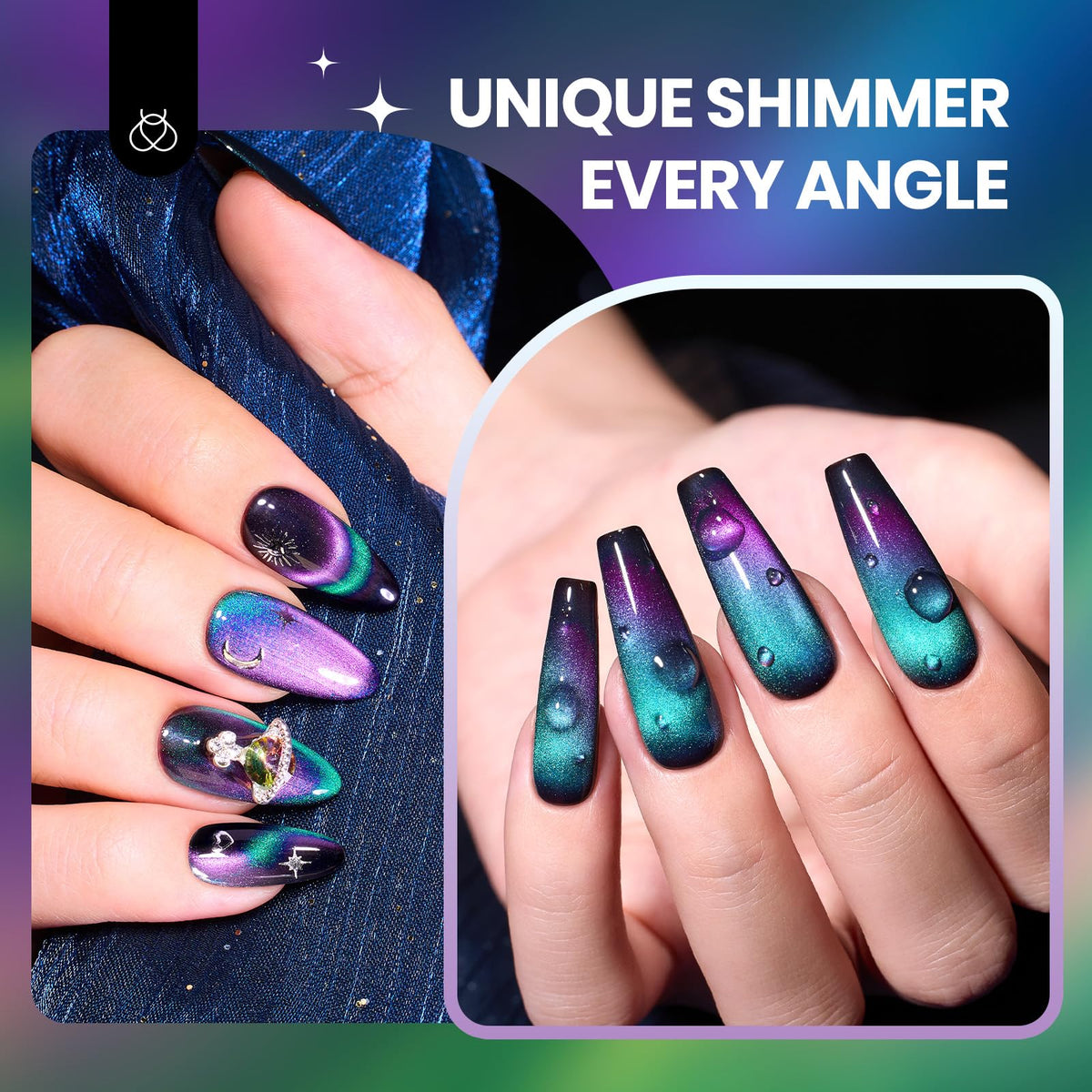 beetles Gel Polish 15ML Cat Eye Nail Polish with glitter effect